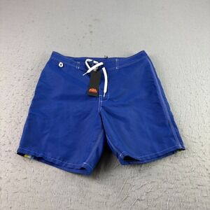 Sundek Board‎ Shorts Mens Size 29 Blue Lined Swim Bathing Suit NEW